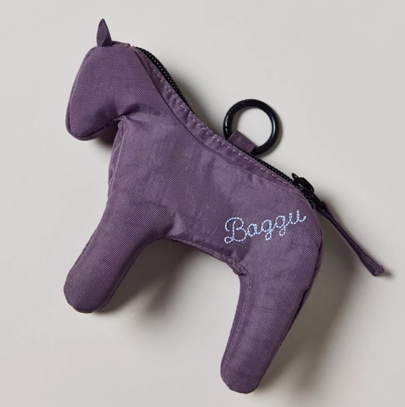 [Bundle] BAGGU Small Cloud Carry-On Bag Dusty Violet & Horse Charm - Picture 3 of 4